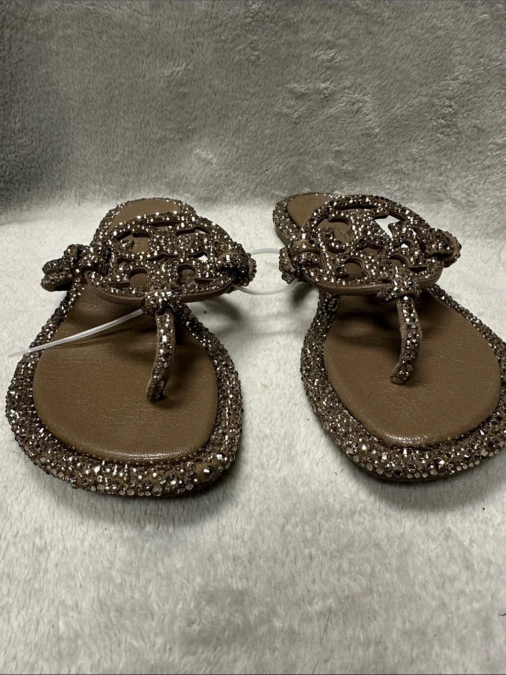 Tory Burch Miller Knotted Pavé Thong Sandals Size 6